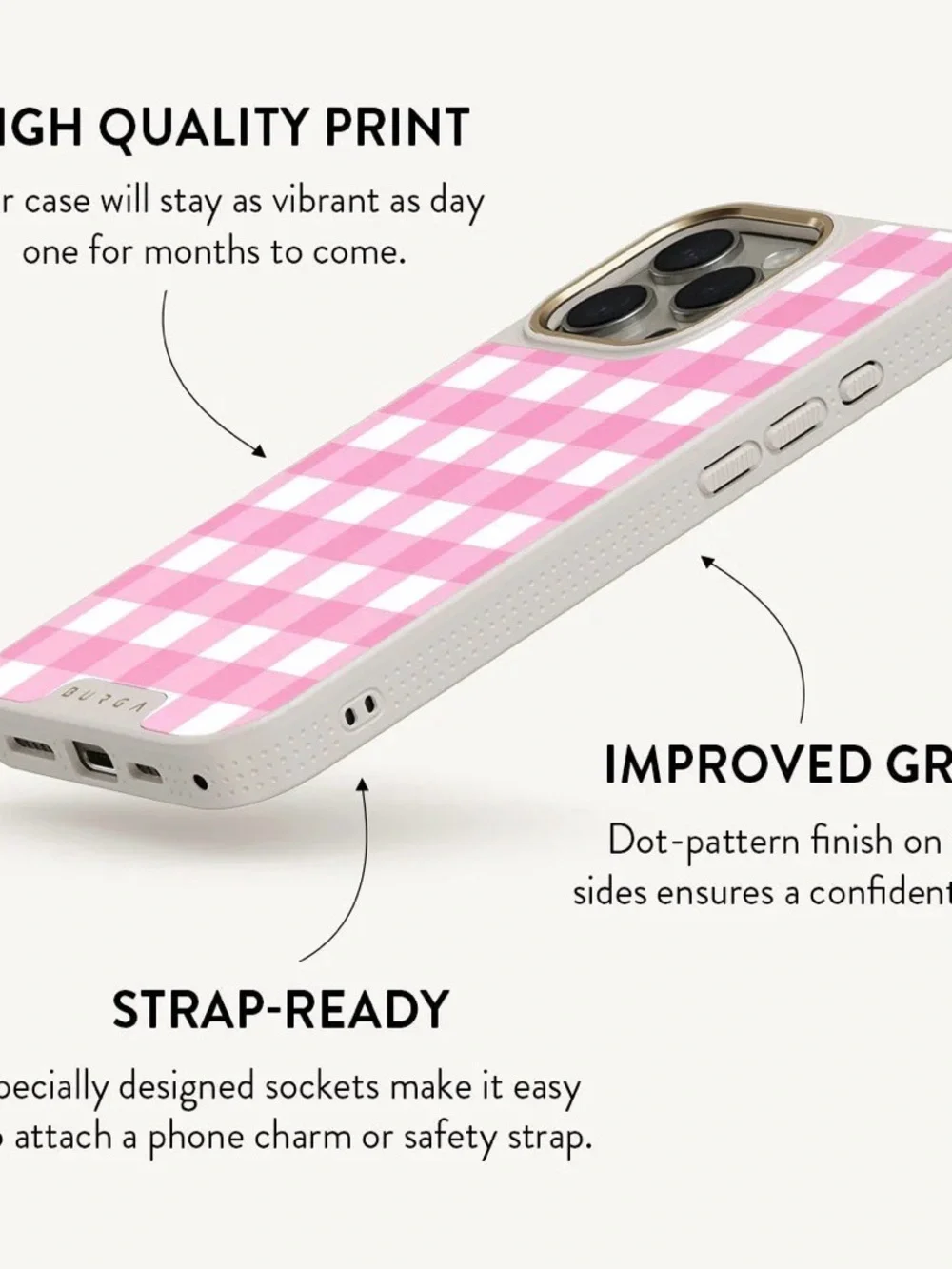 BURGA Think Pink Elite iPhone 16 Pro Max Phone Case
